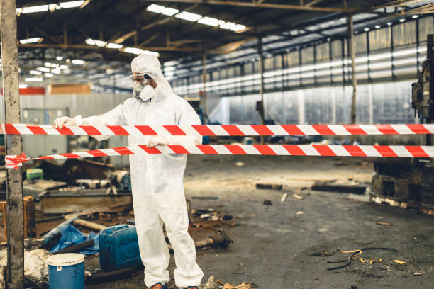 Professional Biohazard technician working in Fischer, TX